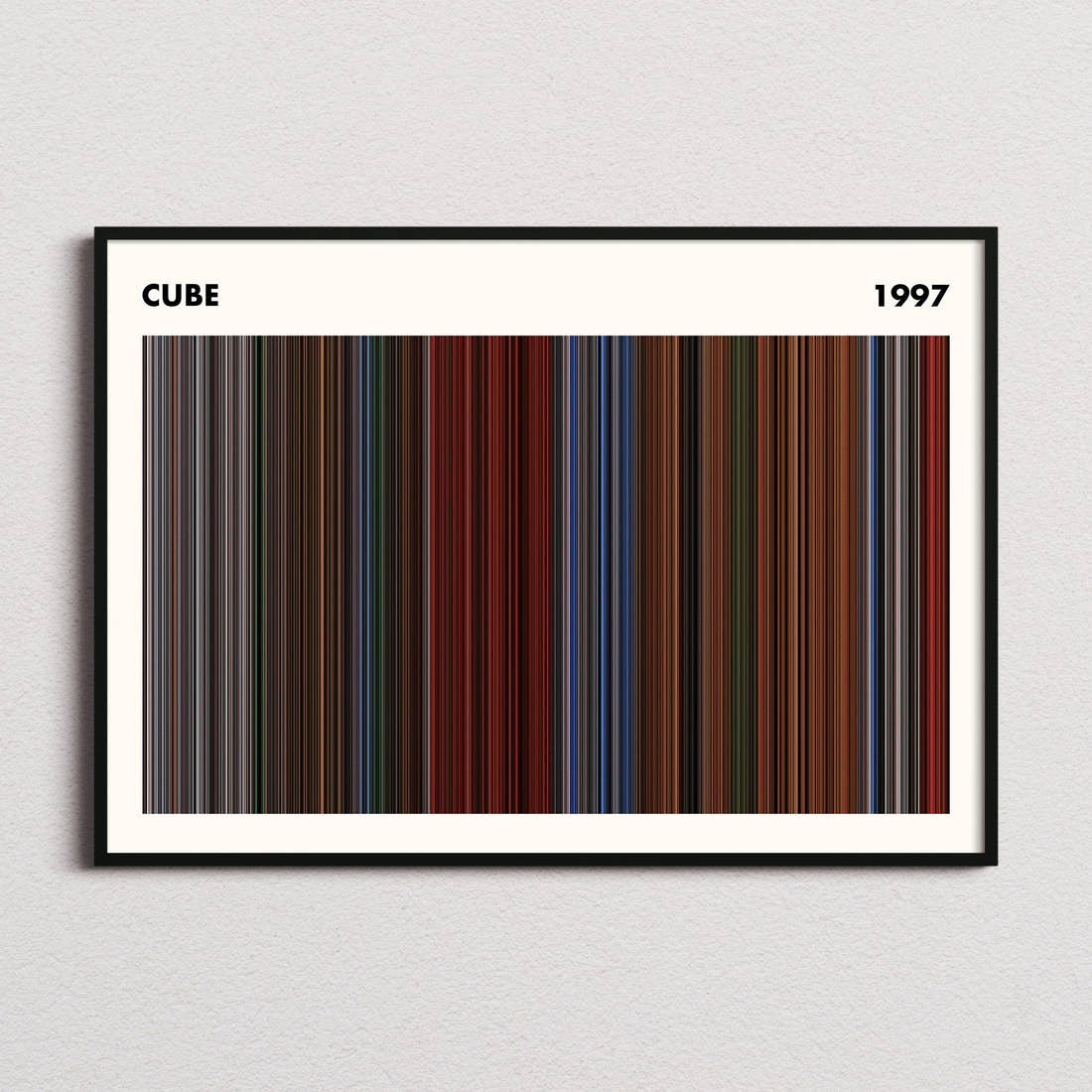 Cube Movie Barcode Poster - Simplified