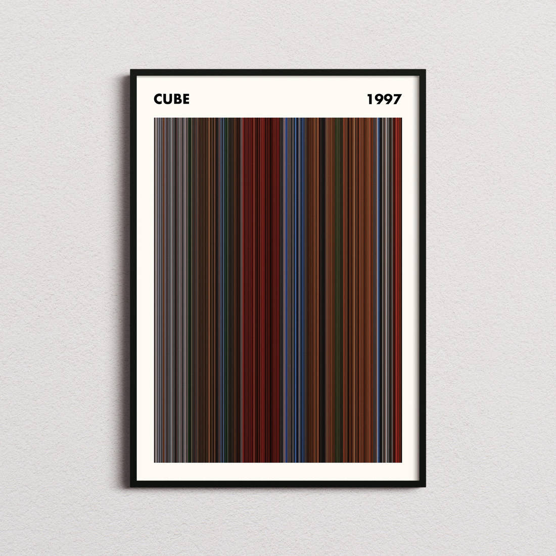Cube Movie Barcode Poster - Simplified