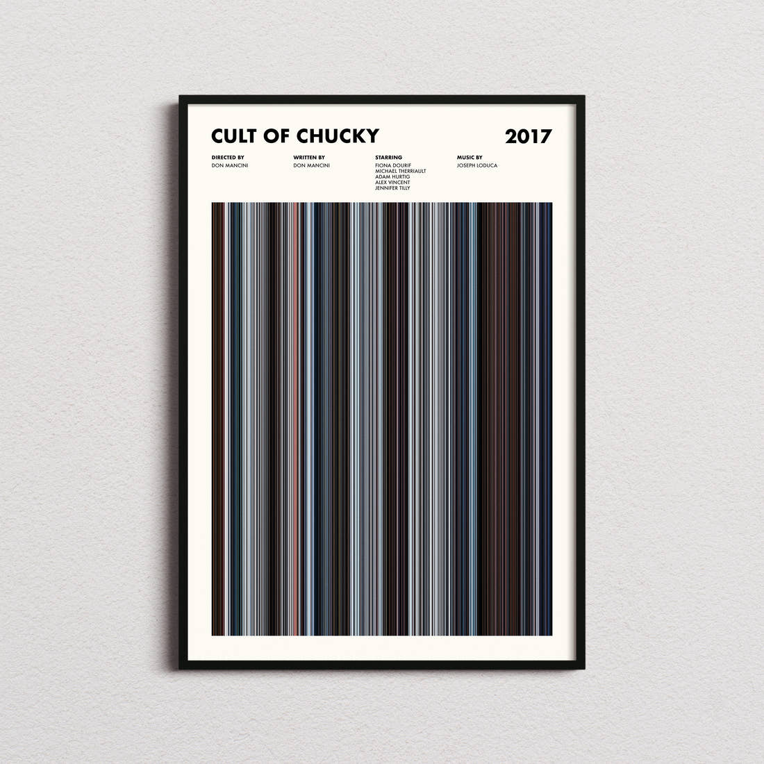 Cult of Chucky Movie Barcode Poster