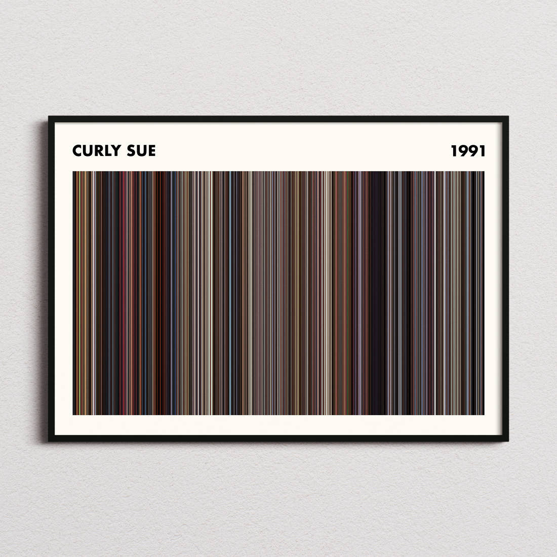 Curly Sue Movie Barcode Poster - Simplified