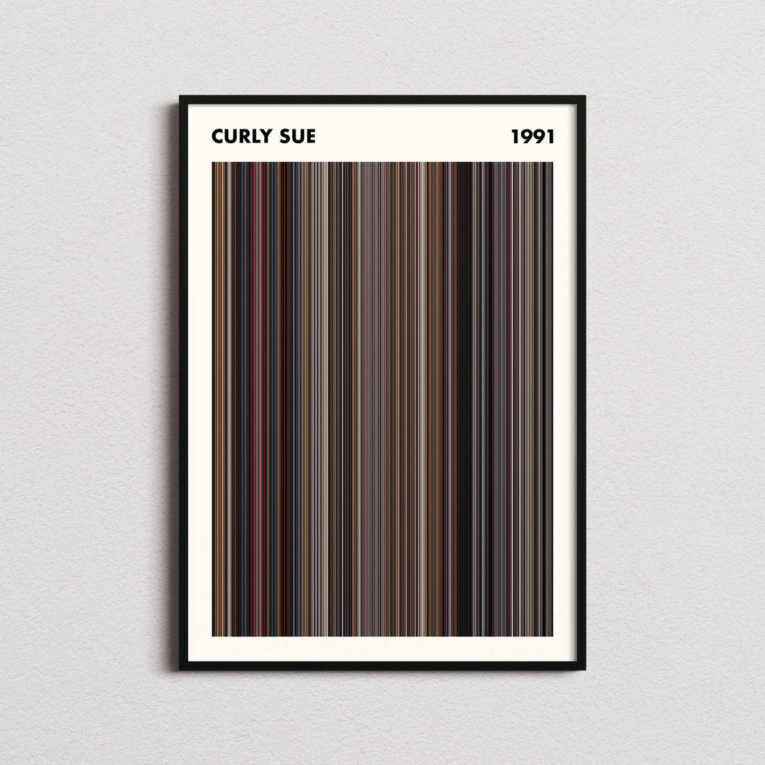 Curly Sue Movie Barcode Poster - Simplified