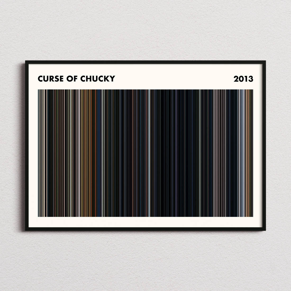 Curse of Chucky Movie Barcode Poster - Simplified