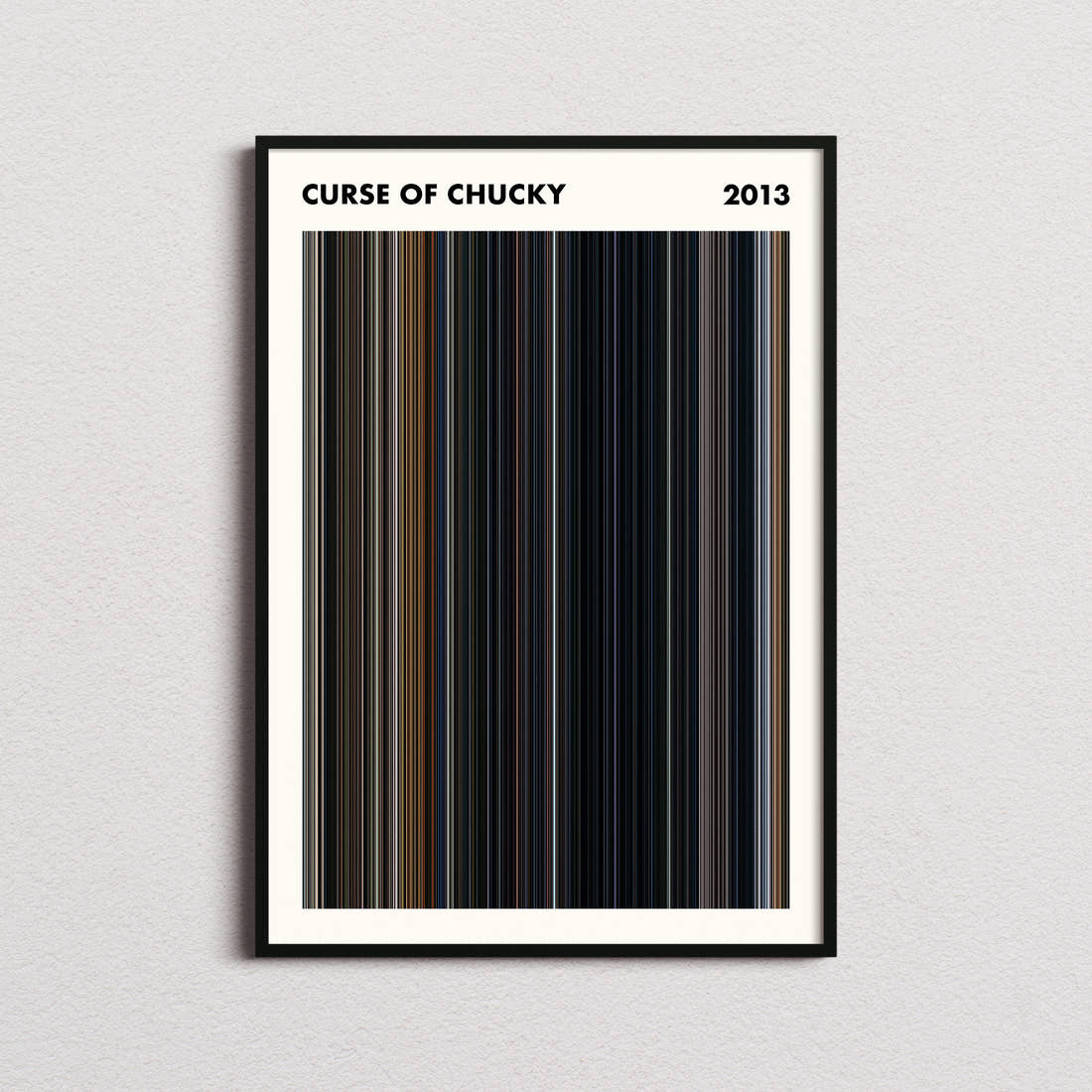 Curse of Chucky Movie Barcode Poster - Simplified