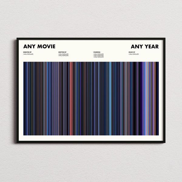 Custom Movie Barcode Poster
