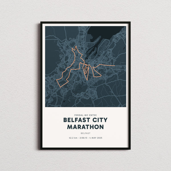 Custom running map print