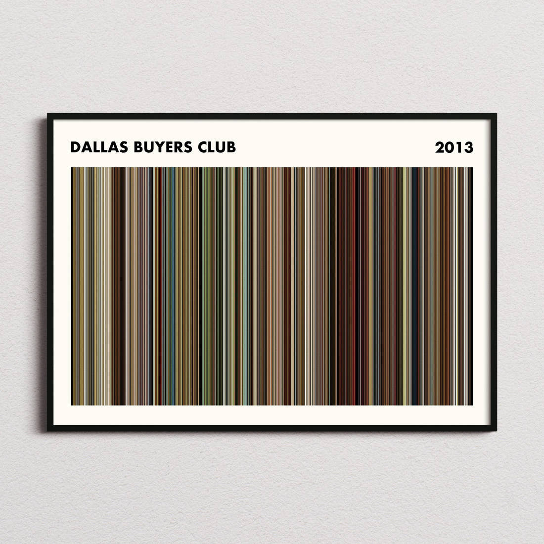 Dallas Buyers Club Movie Barcode Poster - Simplified