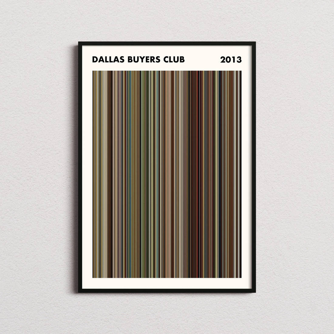 Dallas Buyers Club Movie Barcode Poster - Simplified