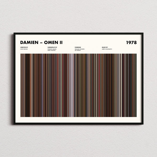 Damien – Omen II Movie Barcode Poster