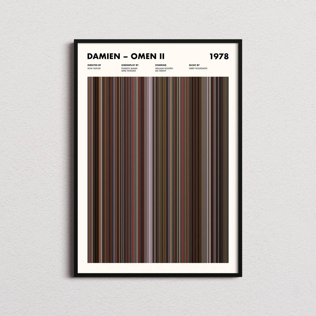 Damien – Omen II Movie Barcode Poster