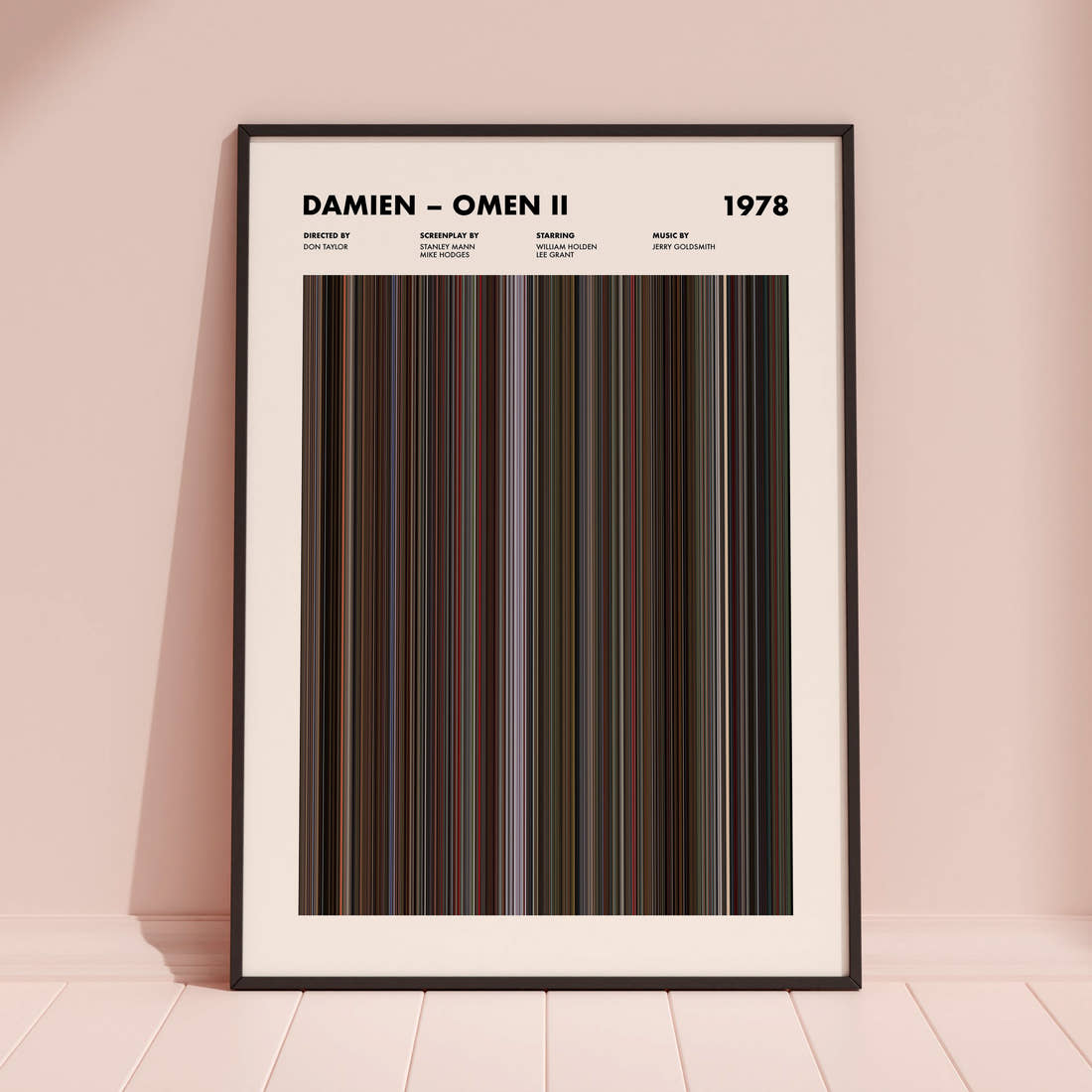 Damien – Omen II Movie Barcode Poster