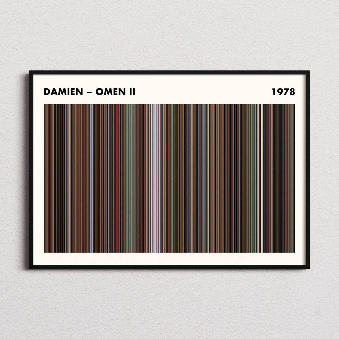 Damien – Omen II Movie Barcode Poster - Simplified