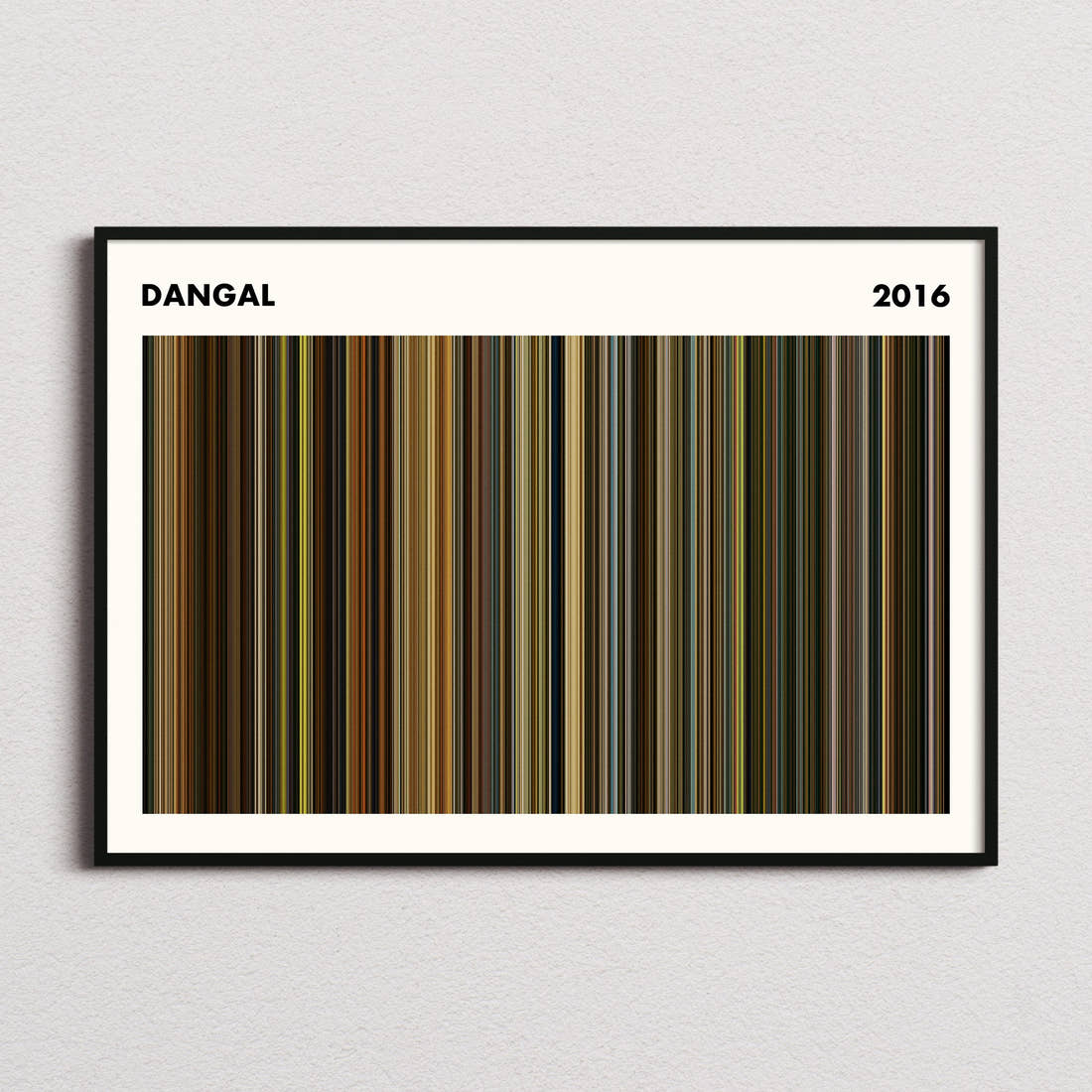Dangal Movie Barcode Poster - Simplified