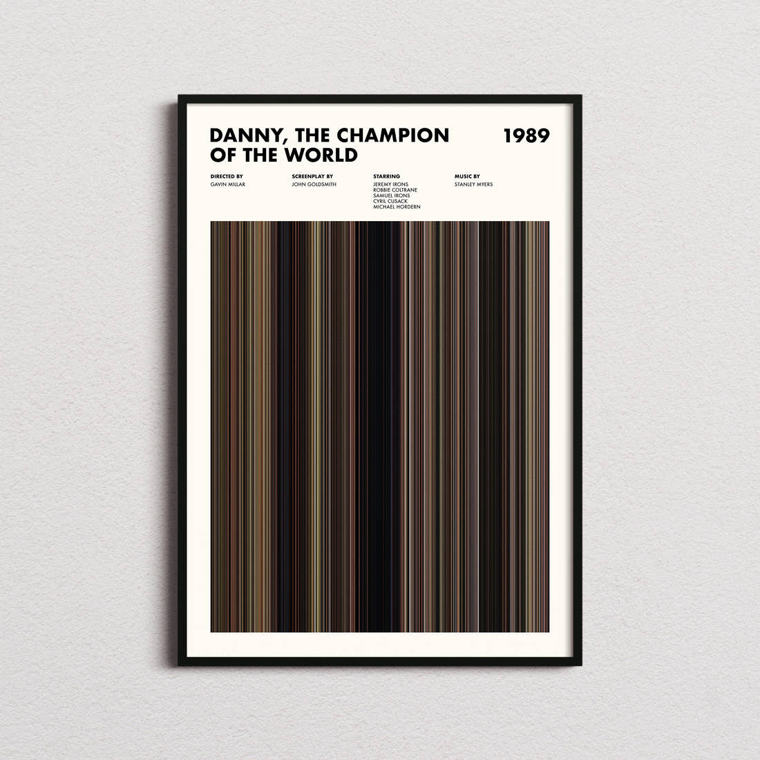 Danny, the Champion of the World Movie Barcode Poster