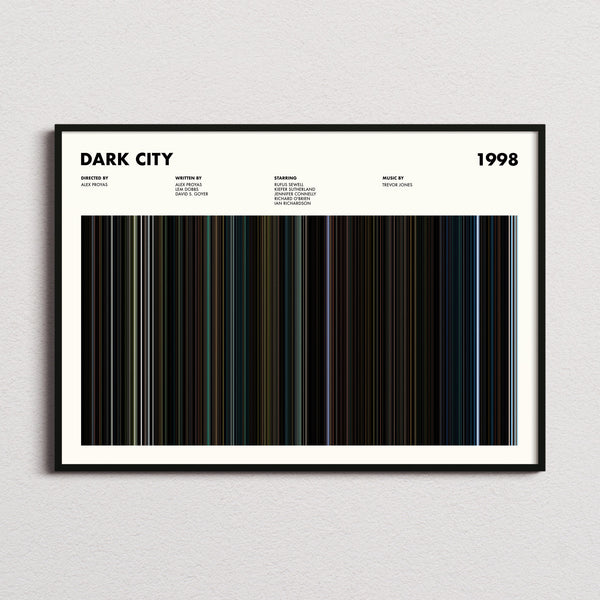 Dark City Movie Barcode Poster