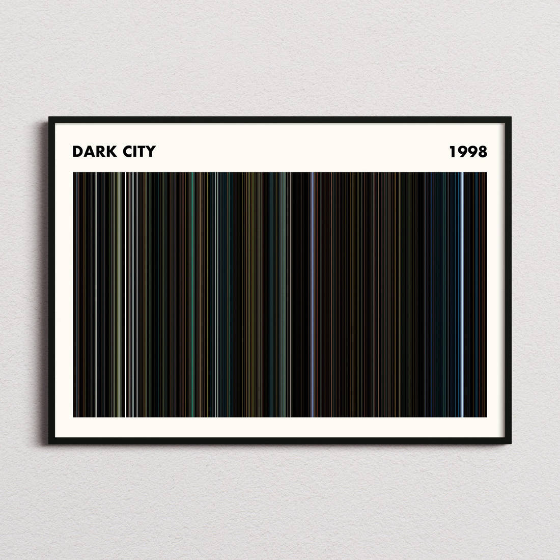 Dark City Movie Barcode Poster - Simplified