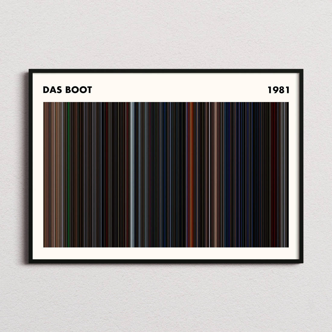 Das Boot Movie Barcode Poster - Simplified