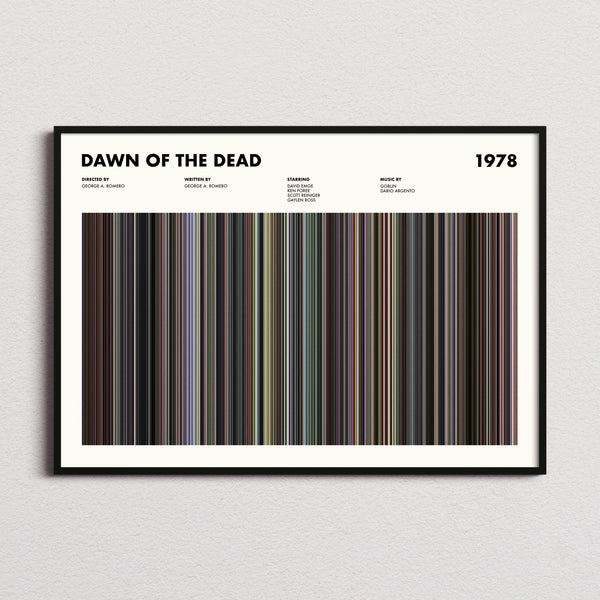 Dawn of the Dead 1978 Movie Barcode Poster