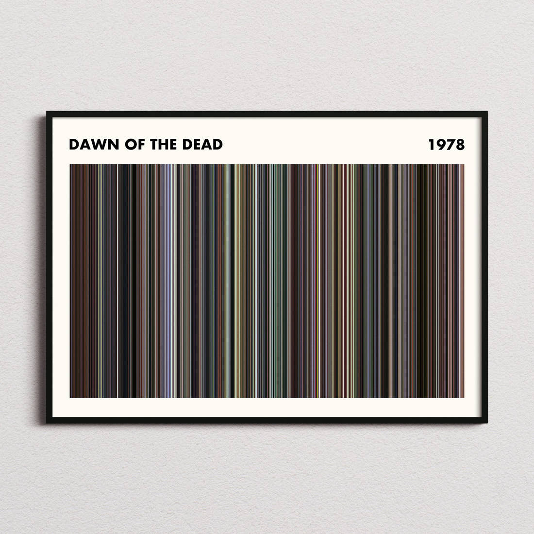 Dawn of the Dead 1978 Movie Barcode Poster - Simplified