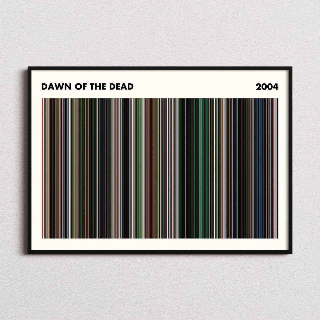 Dawn of the Dead Movie Barcode Poster - Simplified