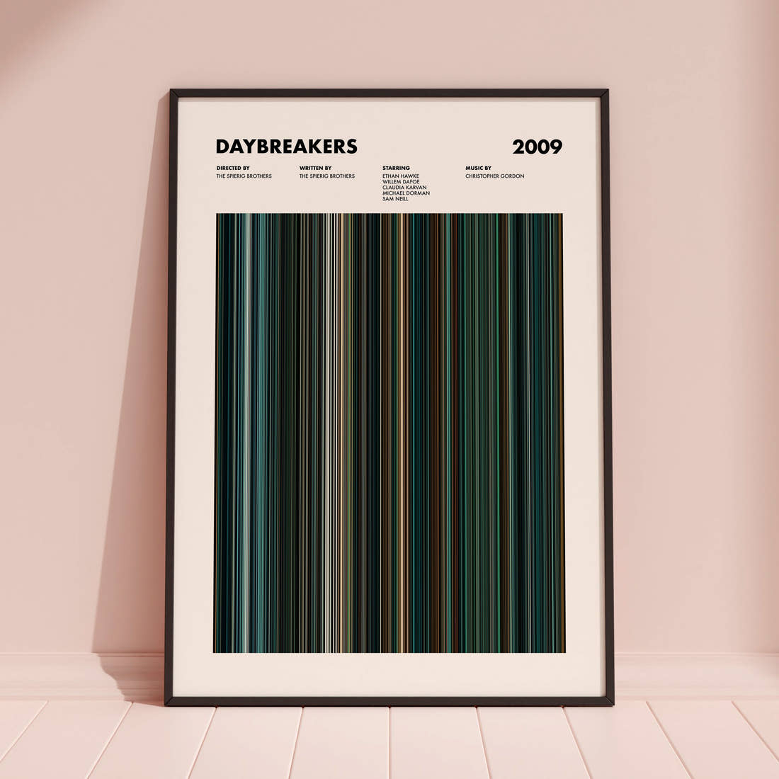 Daybreakers Movie Barcode Poster