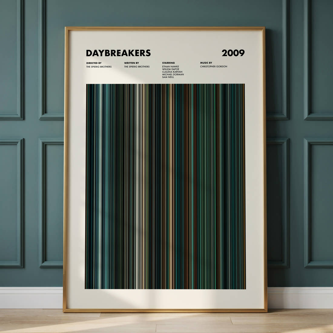 Daybreakers Movie Barcode Poster
