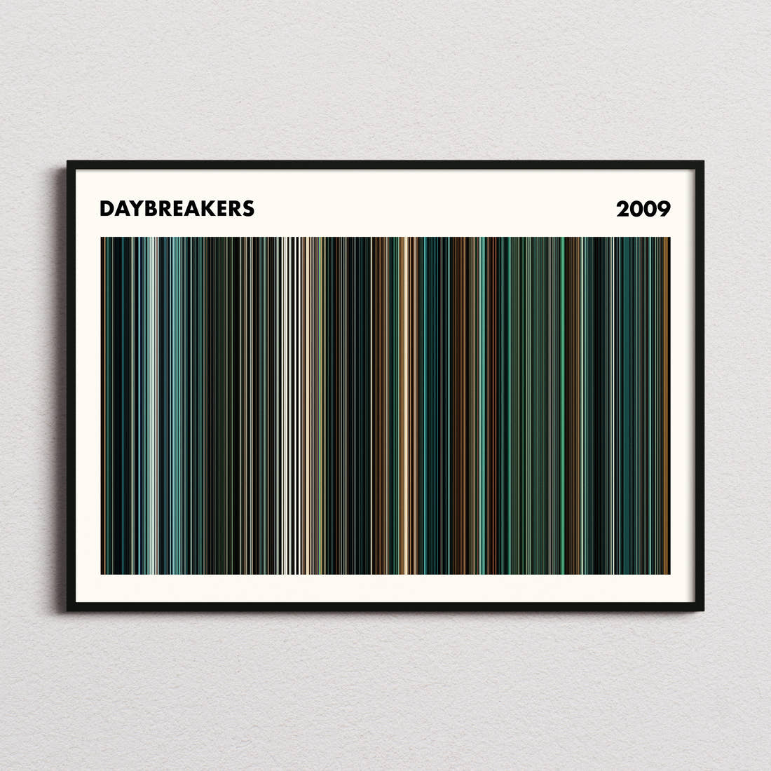 Daybreakers Movie Barcode Poster - Simplified