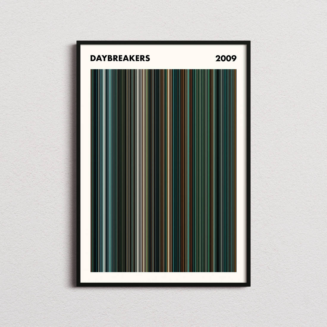 Daybreakers Movie Barcode Poster - Simplified