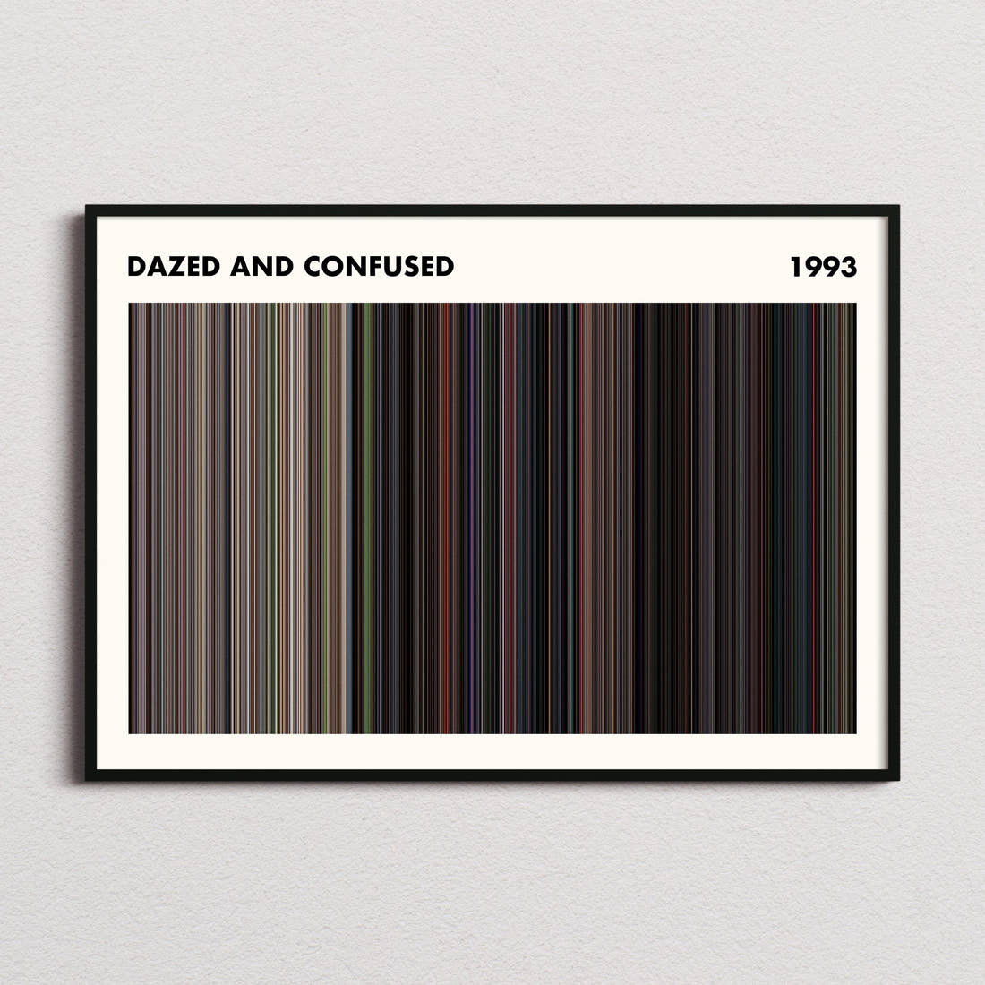 Dazed And Confused Movie Barcode Poster - Simplified