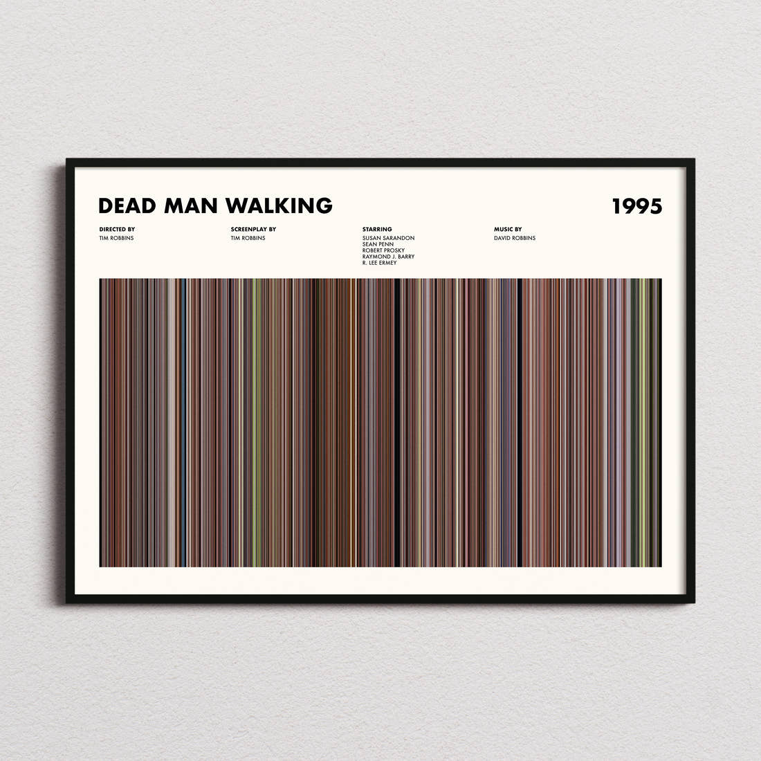 Dead Man Walking Movie Barcode Poster