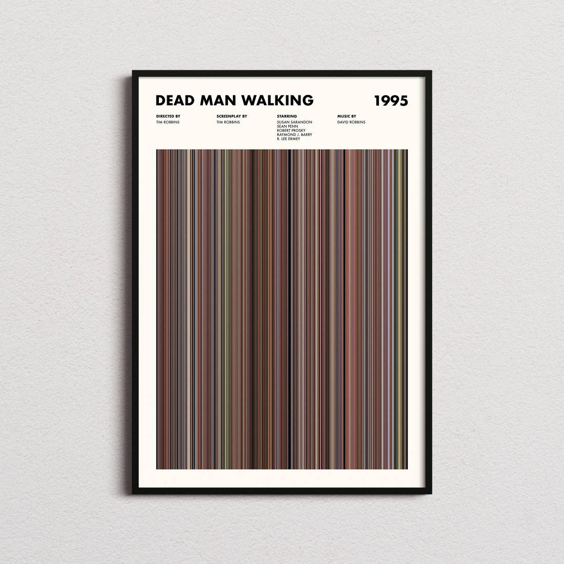 Dead Man Walking Movie Barcode Poster