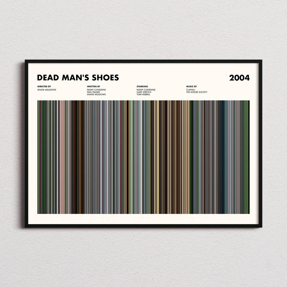 Dead Man's Shoes Movie Barcode Poster