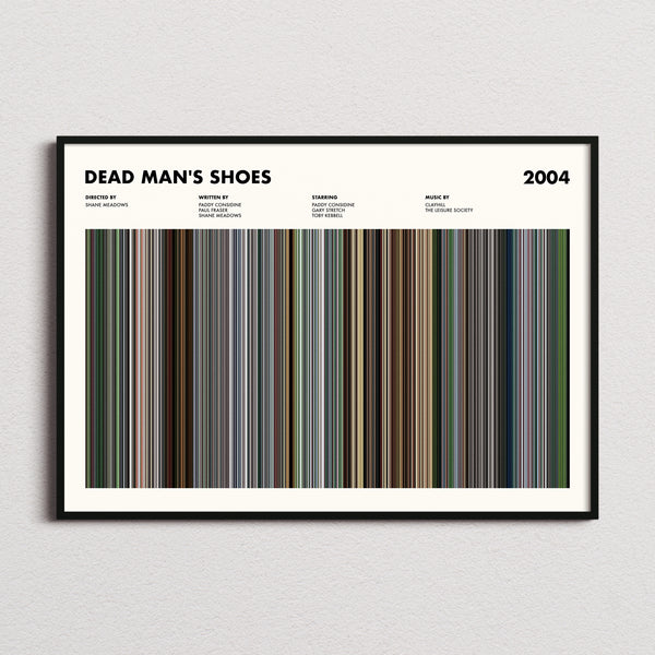 Dead Man's Shoes Movie Barcode Poster