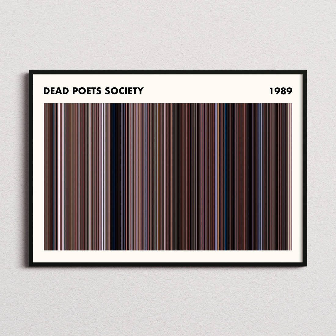 Dead Poets Society Movie Barcode Poster - Simplified