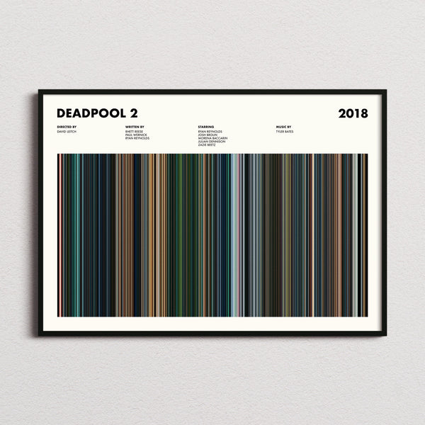 Deadpool 2 Movie Barcode Poster