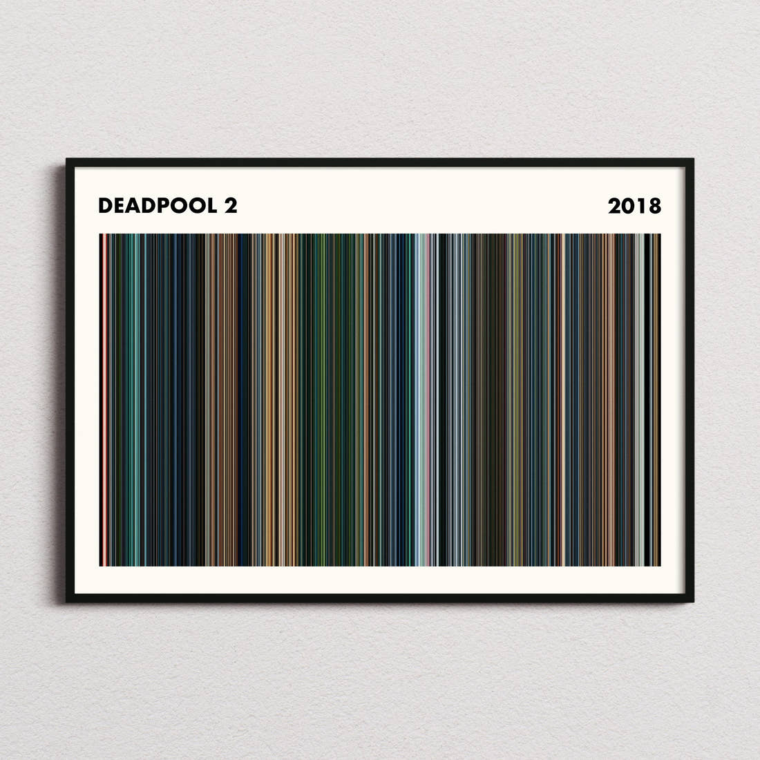 Deadpool 2 Movie Barcode Poster - Simplified