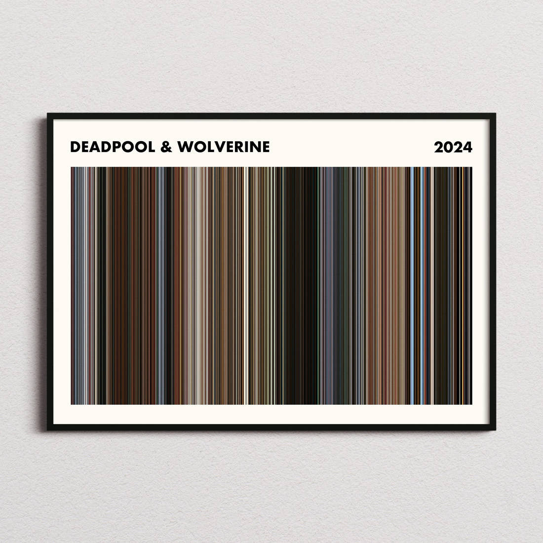 Deadpool & Wolverine Movie Barcode Poster - Simplified