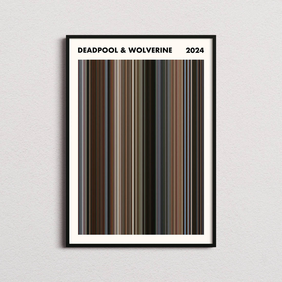 Deadpool & Wolverine Movie Barcode Poster - Simplified