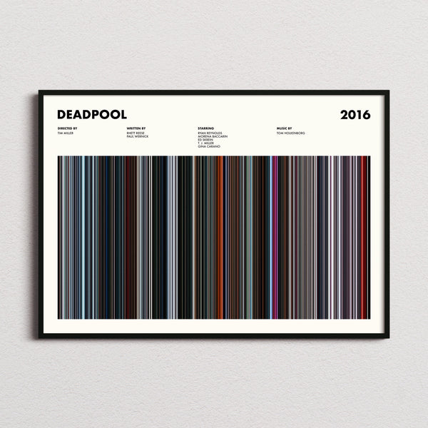 Deadpool Movie Barcode Poster
