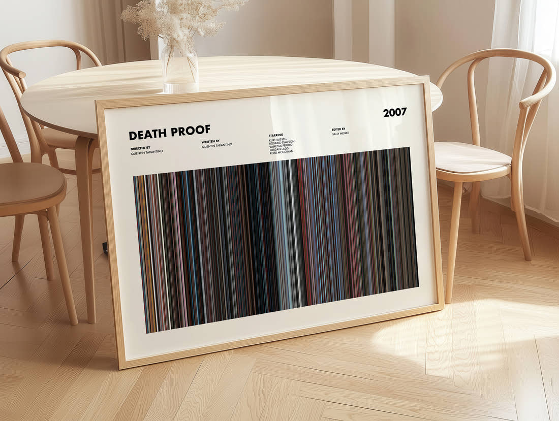 Death Proof Movie Barcode Poster