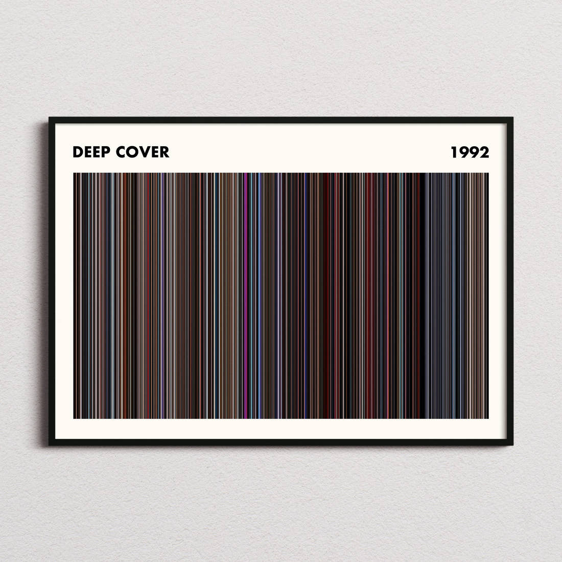 Deep Cover Movie Barcode Poster - Simplified