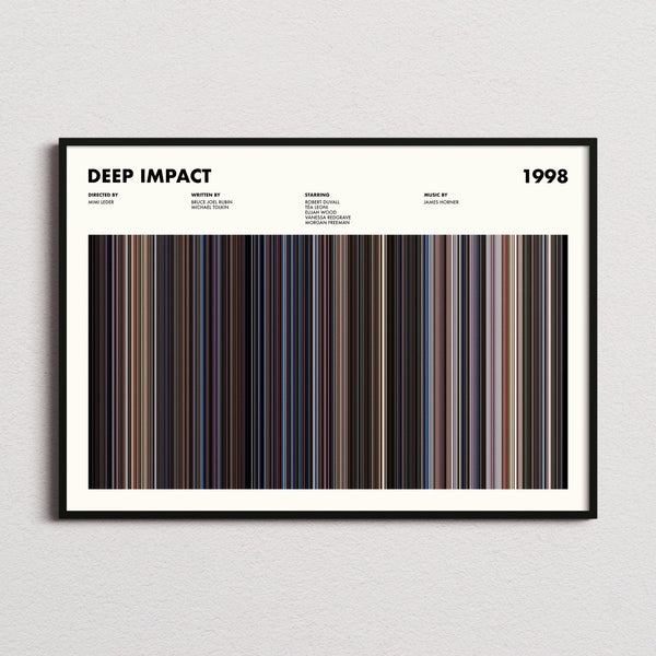 Deep Impact Movie Barcode Poster