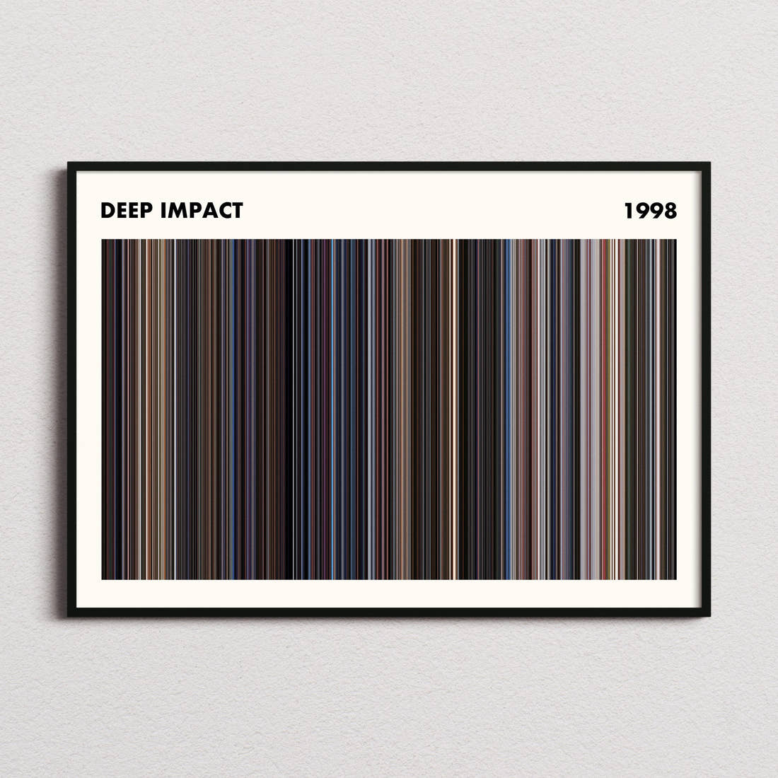 Deep Impact Movie Barcode Poster - Simplified
