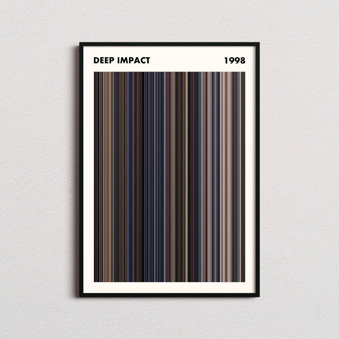 Deep Impact Movie Barcode Poster - Simplified