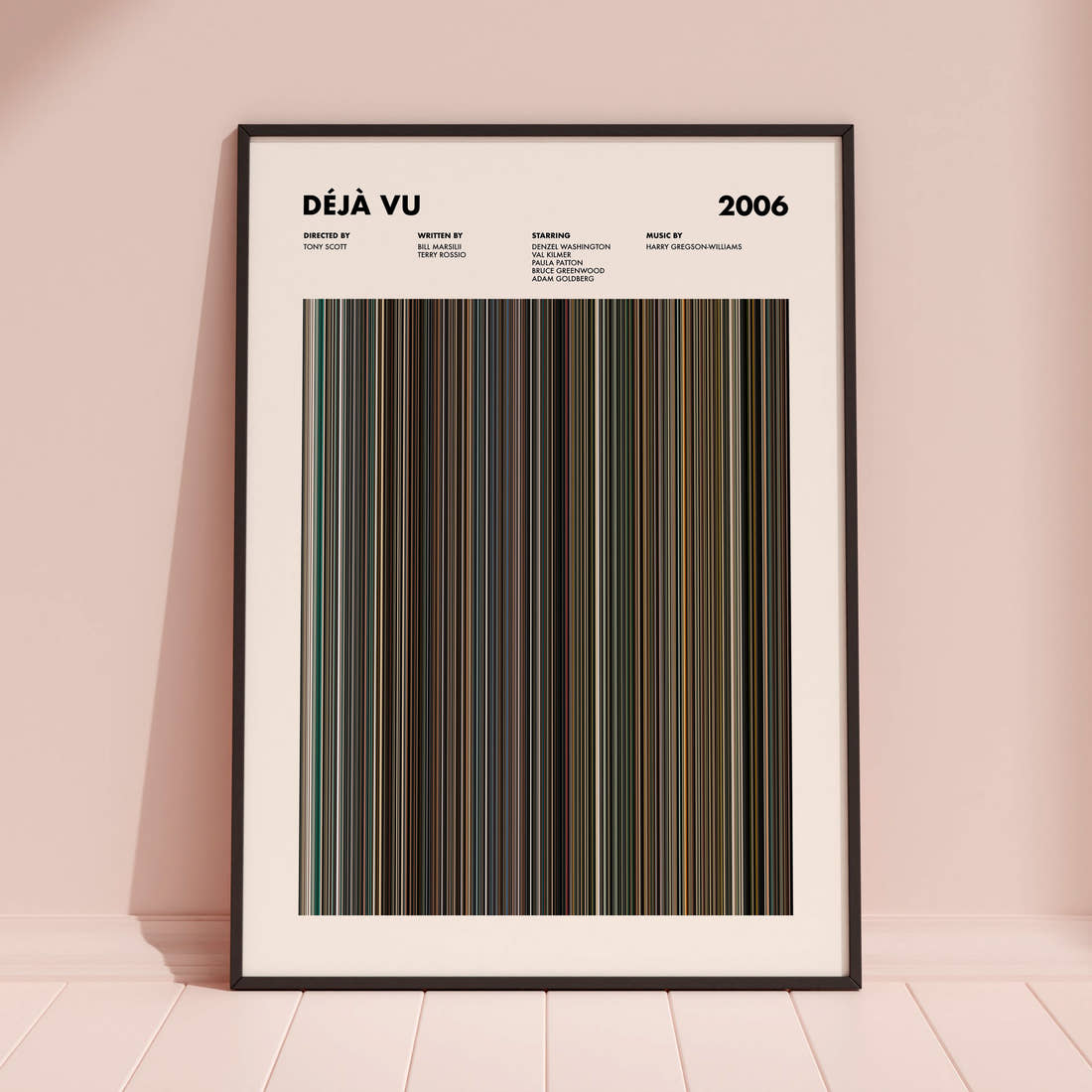 Déjà Vu Movie Barcode Poster