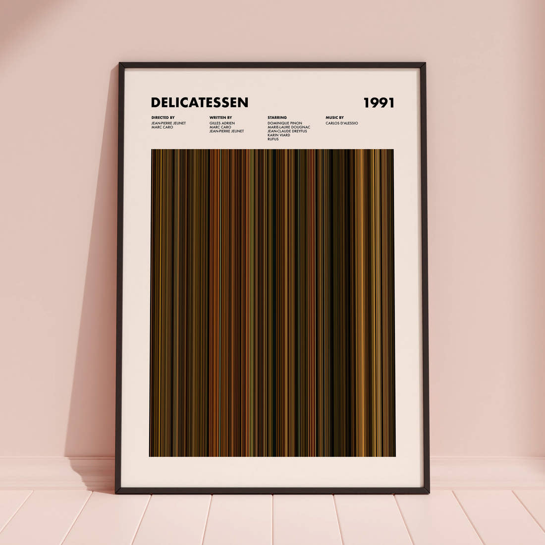 Delicatessen Movie Barcode Poster