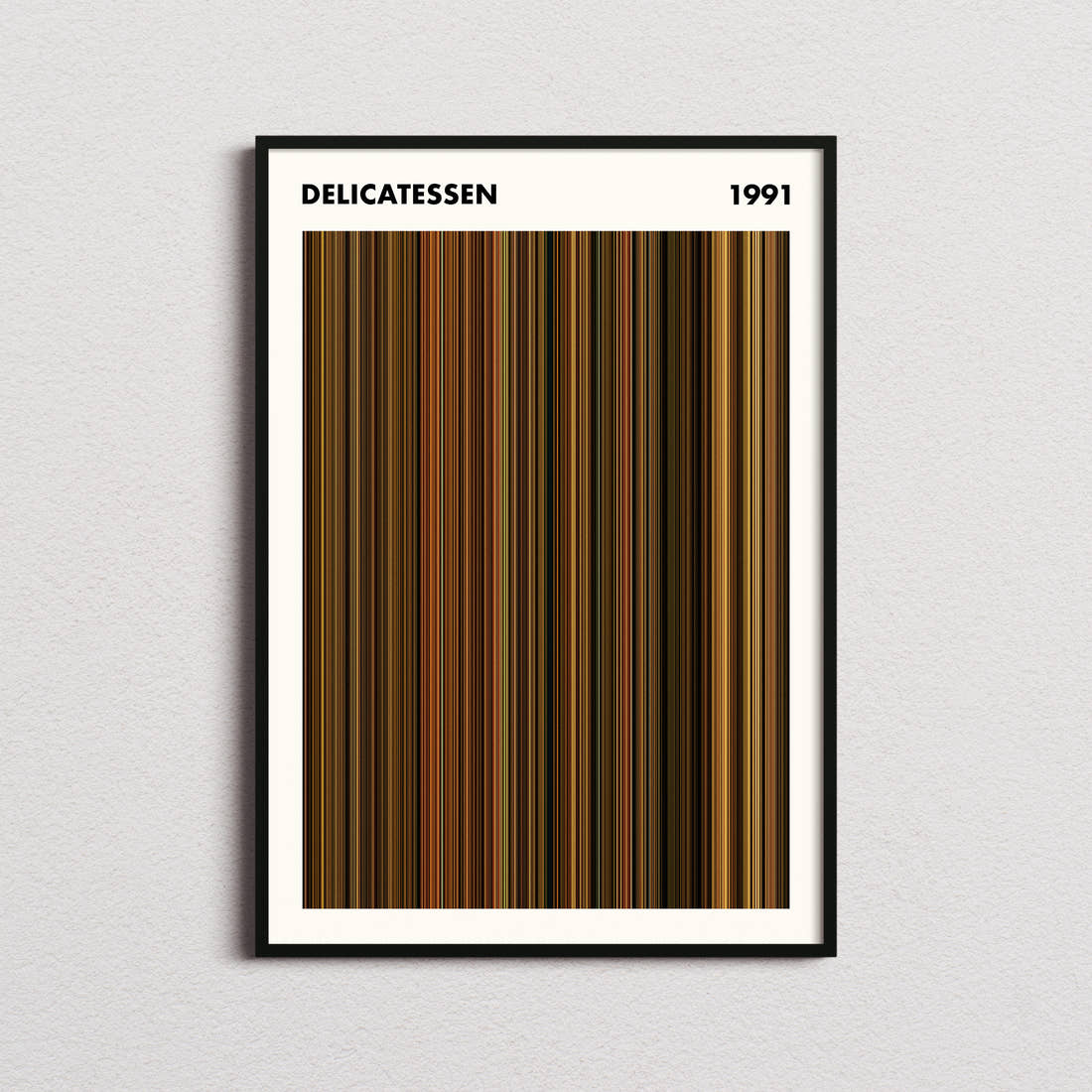 Delicatessen Movie Barcode Poster - Simplified