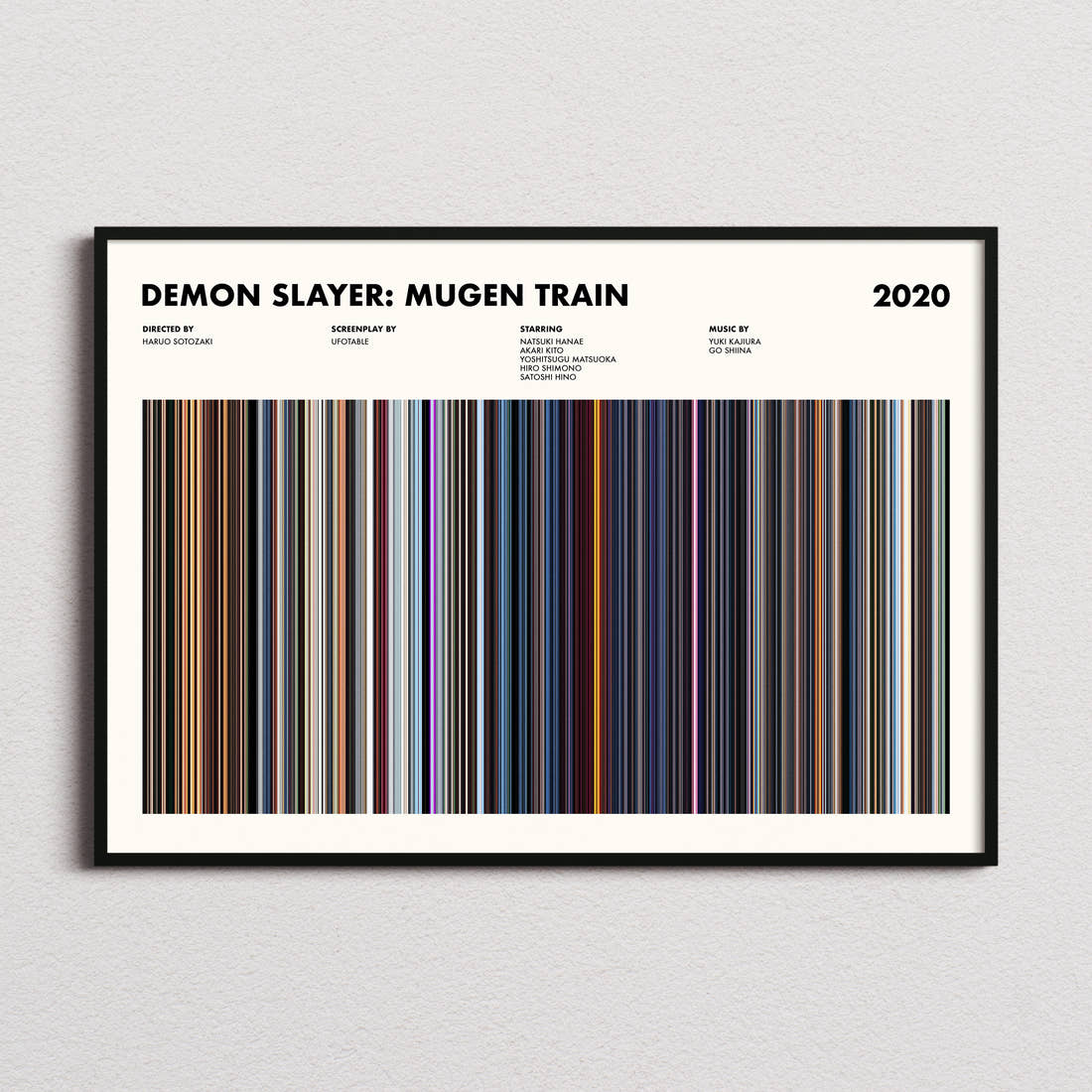 Demon Slayer: Mugen Train Movie Barcode Poster