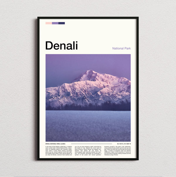Denali - Purple Mountain At Dusk - Travel Print