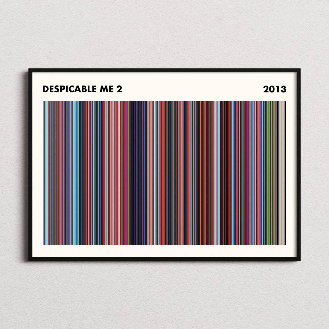 Despicable Me 2 Movie Barcode Poster - Simplified