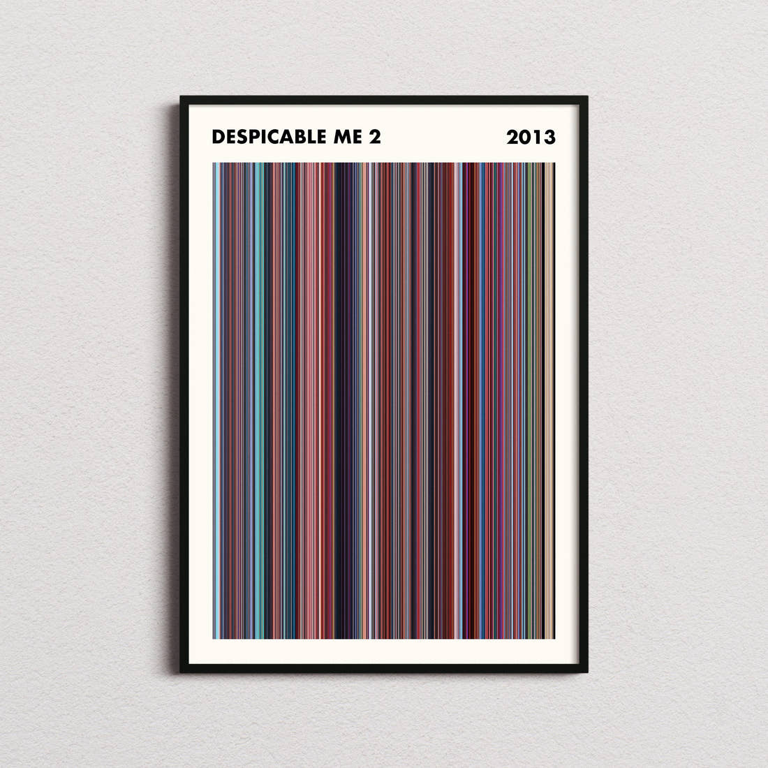 Despicable Me 2 Movie Barcode Poster - Simplified